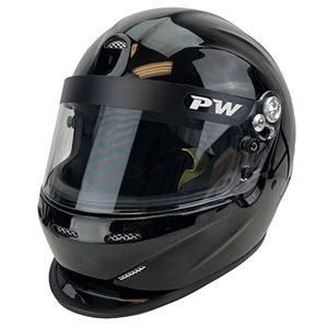 Performance World 950112-1 EDGE Full Face Helmet Snell SA2020 Approved. Medium. Gloss black.