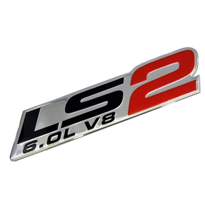 Performance World 980102 Chevrolet LSx LS2 6.0L V8 Chrome/Red Emblem