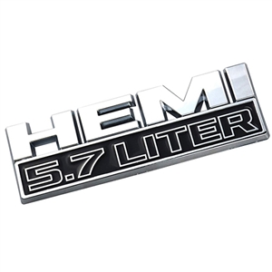 Performance World 980201 Dodge Ram HEMI 5.7 LITER Chrome/Black Emblem