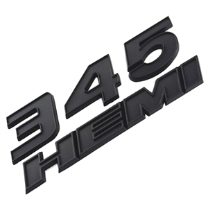 Performance World 980230 Dodge 345 HEMI Matt Black Emblem