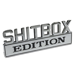 Performance World 980500 Shitbox Edition Chrome Emblem