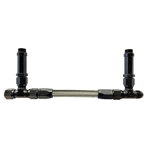 Performance World 98311 8AN Steel Braided Nylon Fuel Line. Fits Holley XP Series Carburetors.