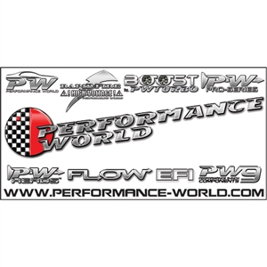 Performance World BANNER Outdoor Vinyl PW Brand Banner, 3'x6'.