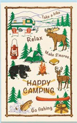 Happy Camping Kitchen or Bar Towel