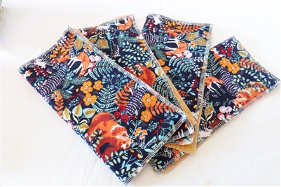 4 Reusable Napkin or Cleaning Cloth - Forest