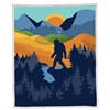 Wildlife Bigfoot Scene Blanket