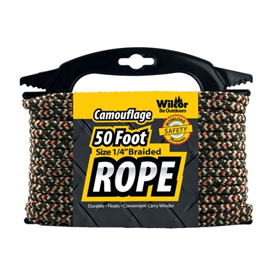 Camouflage 50' Braided Rope 1/4"