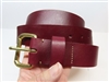 39" Burgundy Full-Grain Leather Belt
