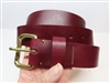 45" Burgundy Full-Grain Leather Belt