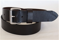 37" Dk Chocolate Brown Full-Grain Leather Belt Plain