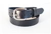 30" Black Full-Grain Leather Belt Plain