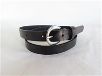 37" Black Full-Grain Leather Belt