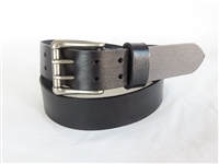 37" Black Full-Grain Leather Belt