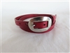 29" Burgundy Full-Grain Leather Belt