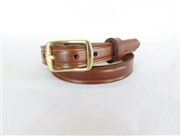 28" Brown Full-Grain Leather Belt Creased