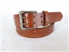 40" Brown Full-Grain Leather Belt