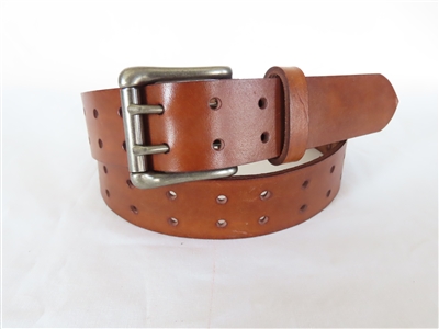 40" Brown Full-Grain Leather Belt