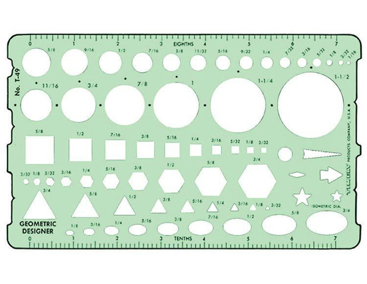 T-87M LARGE METRIC CIRCLE TEMPLATE [T-87M] - $6.75 : Timely Drafting  Templates, Die-cut Drafting Templates