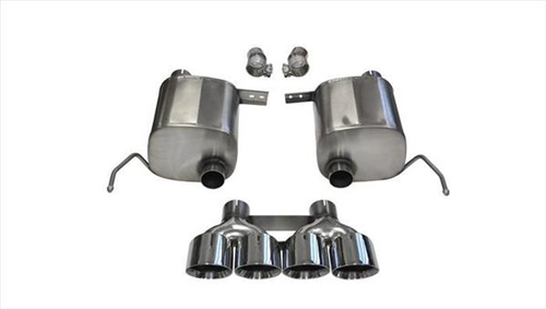 CORSA C7 Z06, ZR1,2.75" DUAL REAR EXIT VALVE-BACK EXHAUST SYSTEM WITH QUAD 4.5" TIPS (14762) XTREME SOUND LEVEL