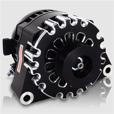 S Series Billet 170 AMP Racing Alternator For C5/C6 Corvette - Black Anodized