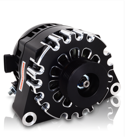 S Series Billet 170 AMP Racing Alternator For C5/C6 Corvette - Black Anodized