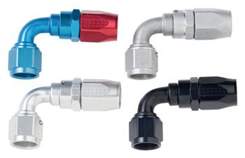 Fragola 3000 Series Power Flow Hose End - 90 Degree Bent Tube