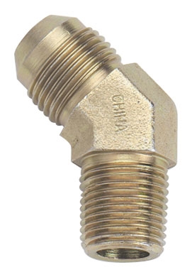 Fragola Steel AN x NPT Adapter - 45 Degree (Male to Male)