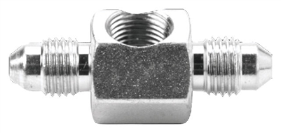 Fragola Steel Inline Tee for Brake Light Switch, -3 AN x 1/8" FPT On-the-Side
