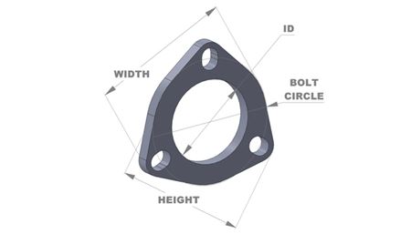 3-Bolt Stainless Steel Flanges