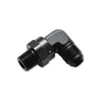 Vibrant Aluminum AN x NPT Adapter - 90 Degree Male Swivel