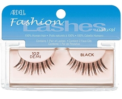 Ardell Fashion Lashes Natural, 102 Demi Black, Ardell lashes, human hair lashes, Ardell 102