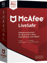 McAfee LiveSafe 2023 Unlimited Devices / 1 Year