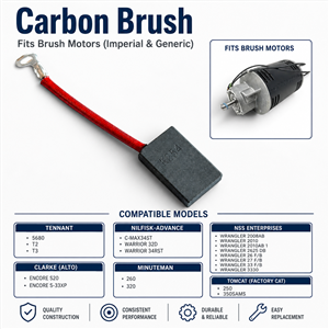 Carbon brush for Tennant NSS Clarke Nilfisk floor scrubber brush motors