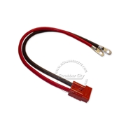 Battery Cable Anderson connector SB50 4 Gauge 24" inches eyelets 3/8" 24 volt applications red connector universal battery cable, universal eyelets