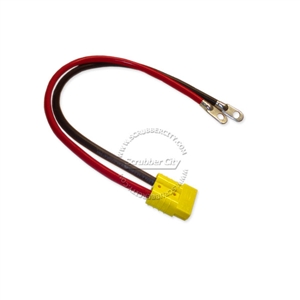 Battery Cable Anderson connector SB50 4 Gauge 24" inches eyelets 3/8" .12 volt applications red connector universal battery cable, universal eyelets
