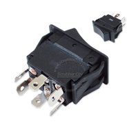 Rocker switch DPDT 6 snap-in terminals 20A 125V