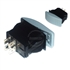 Rocker switch 20A 12V, 4 snap-in terminals