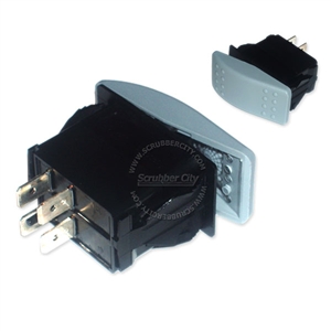 Rocker switch 20A 12V, 4 snap-in terminals