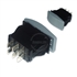 Rocker switch 20A 12V, 6 snap-in terminals