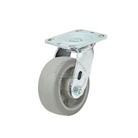 Colson Trans-forma Flat Grey Thread Swivel Caster Wheel 5"x2"