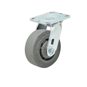 Colson Performa Rubber Flat Grey Tread  Swivel Caster Wheel 5"x2"