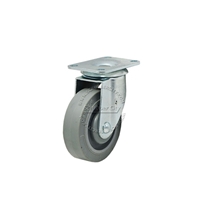 Wheel with swivel caster. Non-marking