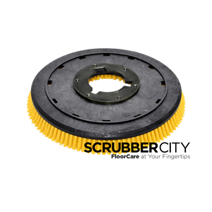 14" Soft 020 Yellow Poly Bristle Rotary Scrub Brush Fits Fang 15 / Diamond Products  Crown G15