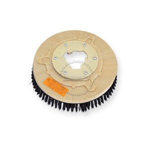 10" Poly scrubbing brush assembly fits NILFISK-ADVANCE model Velvet Touch 12