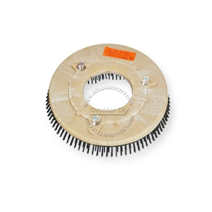 12" Steel wire scrubbing brush assembly fits NILFISK-ADVANCE model Convertamatic TRAC 5000B (4/Set)