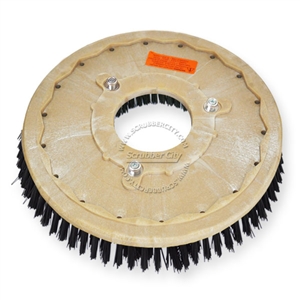 19" Poly scrubbing brush assembly fits Tennant model 5280, 5300T 11" bolt circle and no riser