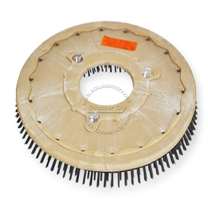 19" Steel wire scrubbing brush assembly fits Tennant model 5280, 5300T 11" bolt circle and no riser