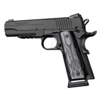 Hogue 1911 Government/Commander 3/16" Thin Grips Aluminum Flame Black Anodized