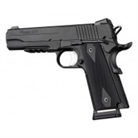Hogue 1911 Government/Commander 3/16" Thin Grips Aluminum Checkered Matte Black Anodized