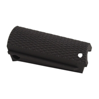 Hogue 1911 Officer Main Spring Housing Aluminum Checkered Flat Matte Black